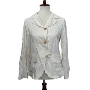 H+ Hannoh Wessel Linen Blend Button Front Jacket